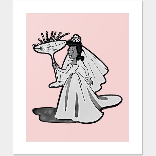 Woman dressed as a bride Wall Art by Marccelus